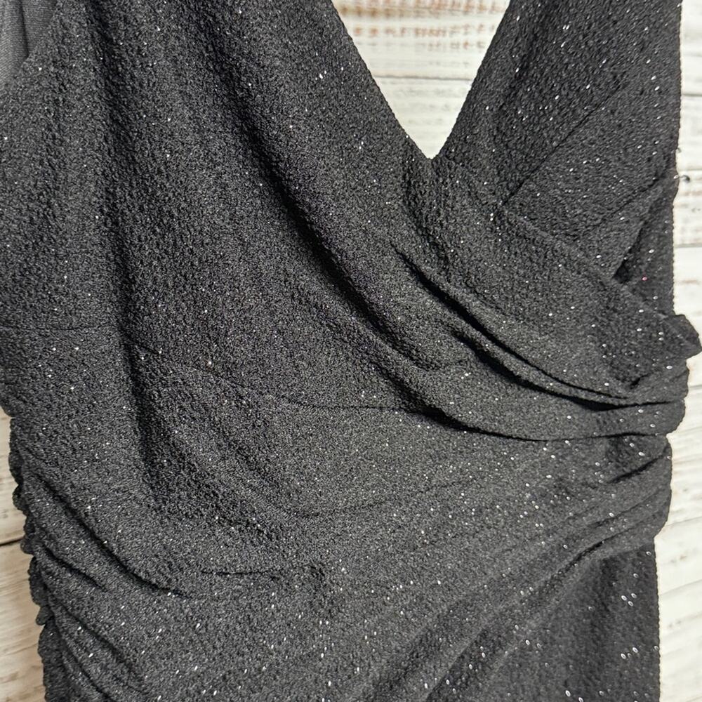 Social Occasions by Mon Cheri Sparkle Black Sleeveless Dress 12 Formal - Picture 4 of 7